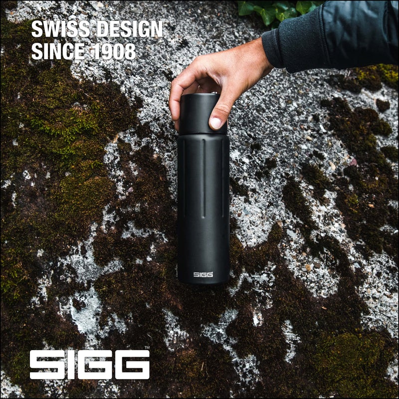 SIGG - Obsidian Insulated Water Bottle - Thermo Flask with Cup - Leakproof - Lightweight - BPA Free - 18/8 Stainless Steel - 37 Oz - Image 4